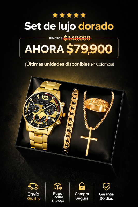 Set dorado de lujo