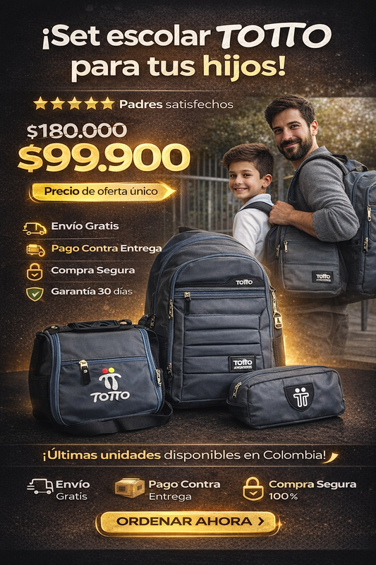 Kit escolar 3 en 1 Totto